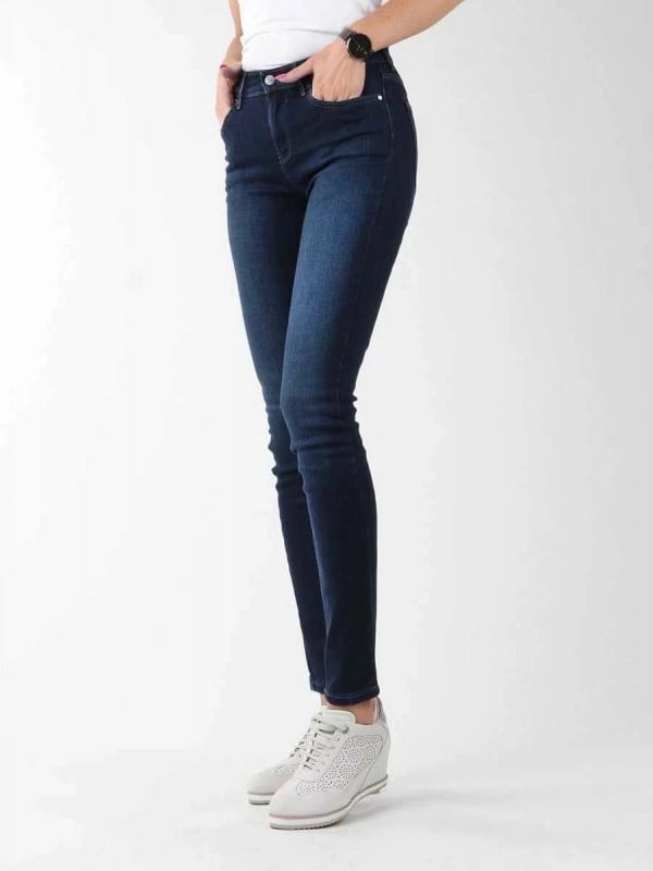 Pantallona të gjata femra Wrangler, blu