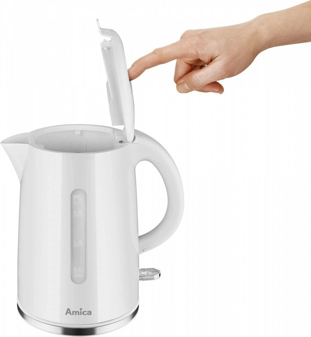 Ibrik elektrik Amica KF 1001, 1.7L, i bardhë