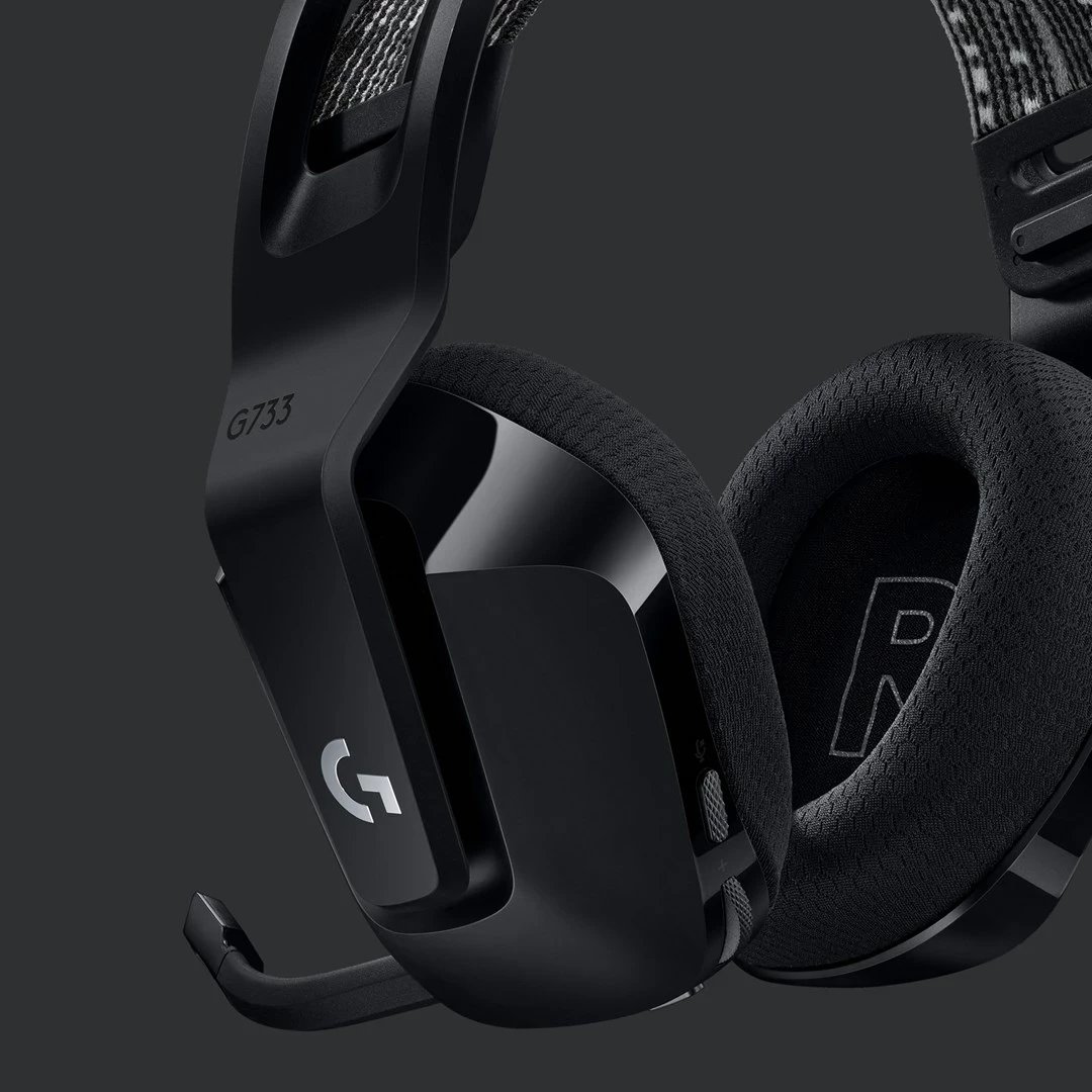Kufje gaming Logitech G G733 LIGHTSPEED Wireless RGB, të zeza