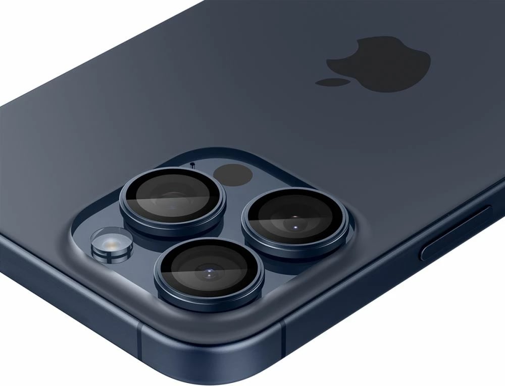 Mbrojtës xhami për kamerë Spigen Optik.tR EZ Fit, për iPhone 14 Pro / Pro Max / 15 Pro / Pro Max, Titanium Blue, 2 copë