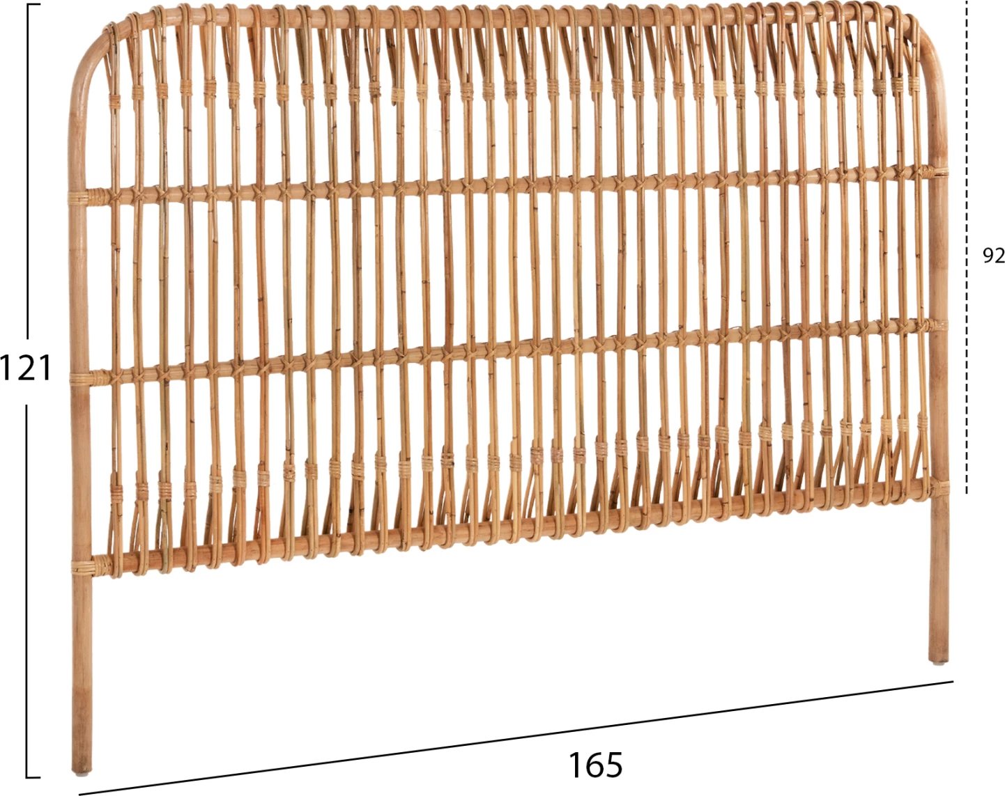 Kokë krevati MERMA FH9549 rattan ngjyrë natyrale 165x5x121Hcm