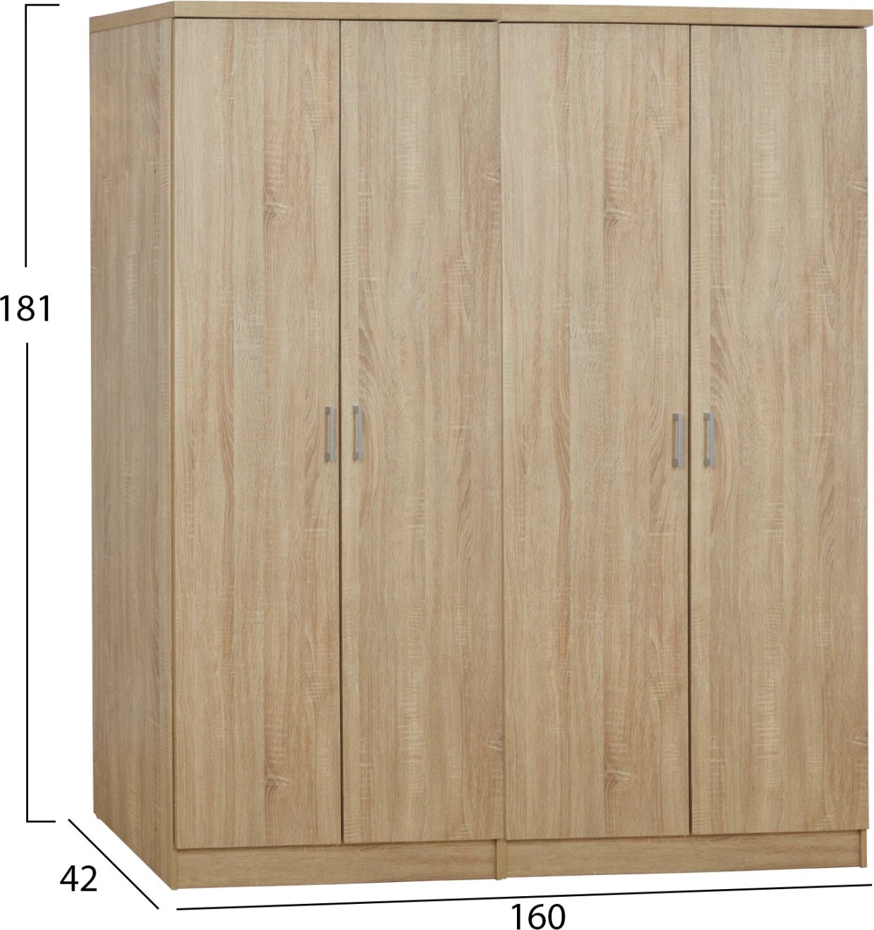 Set 2 copë Gardërobë 4 derë Sonama 160x42x181 FH11352.02