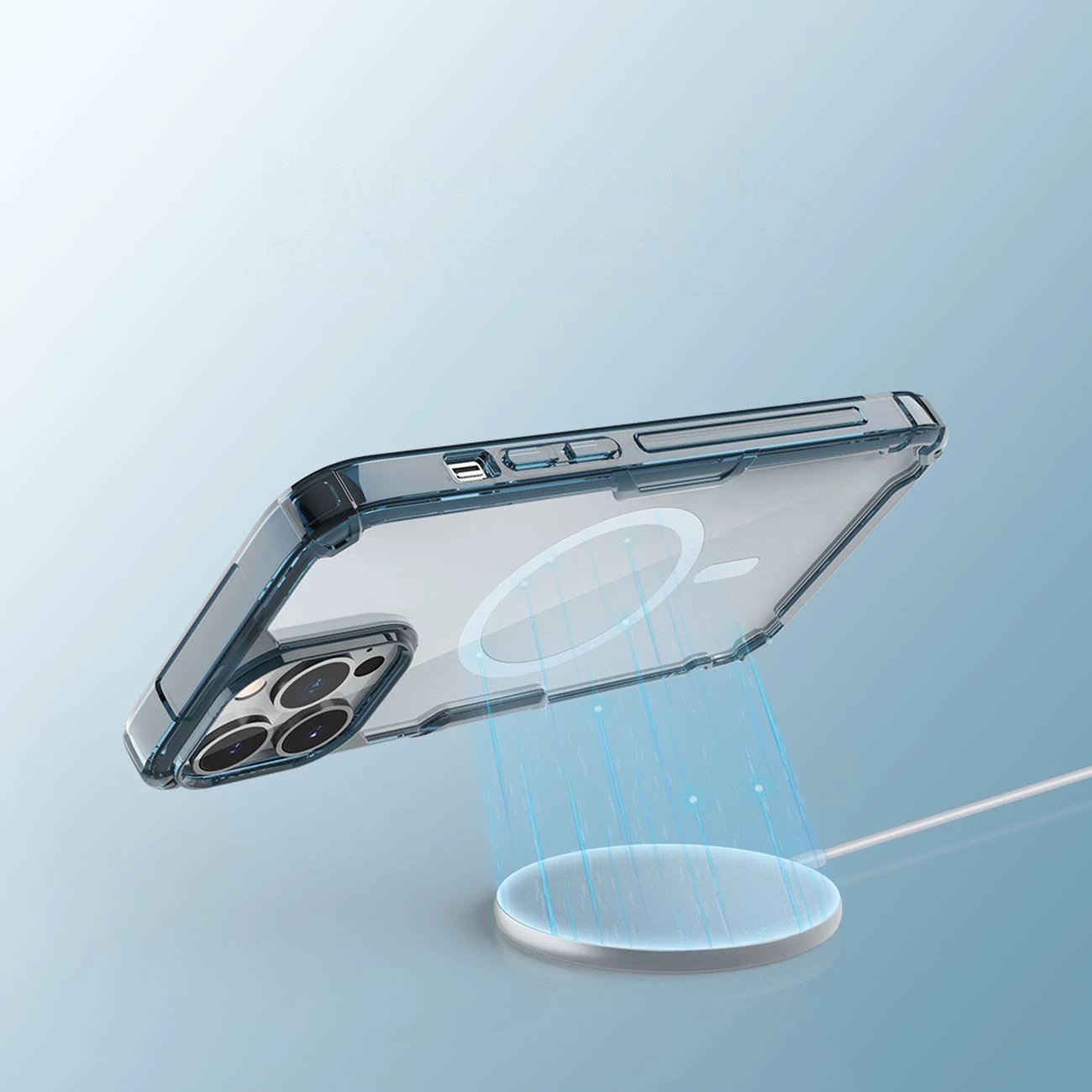 Mbështjellës Nillkin Nature Pro për iPhone 14 Pro Max, MagSafe, Blu/Transparent