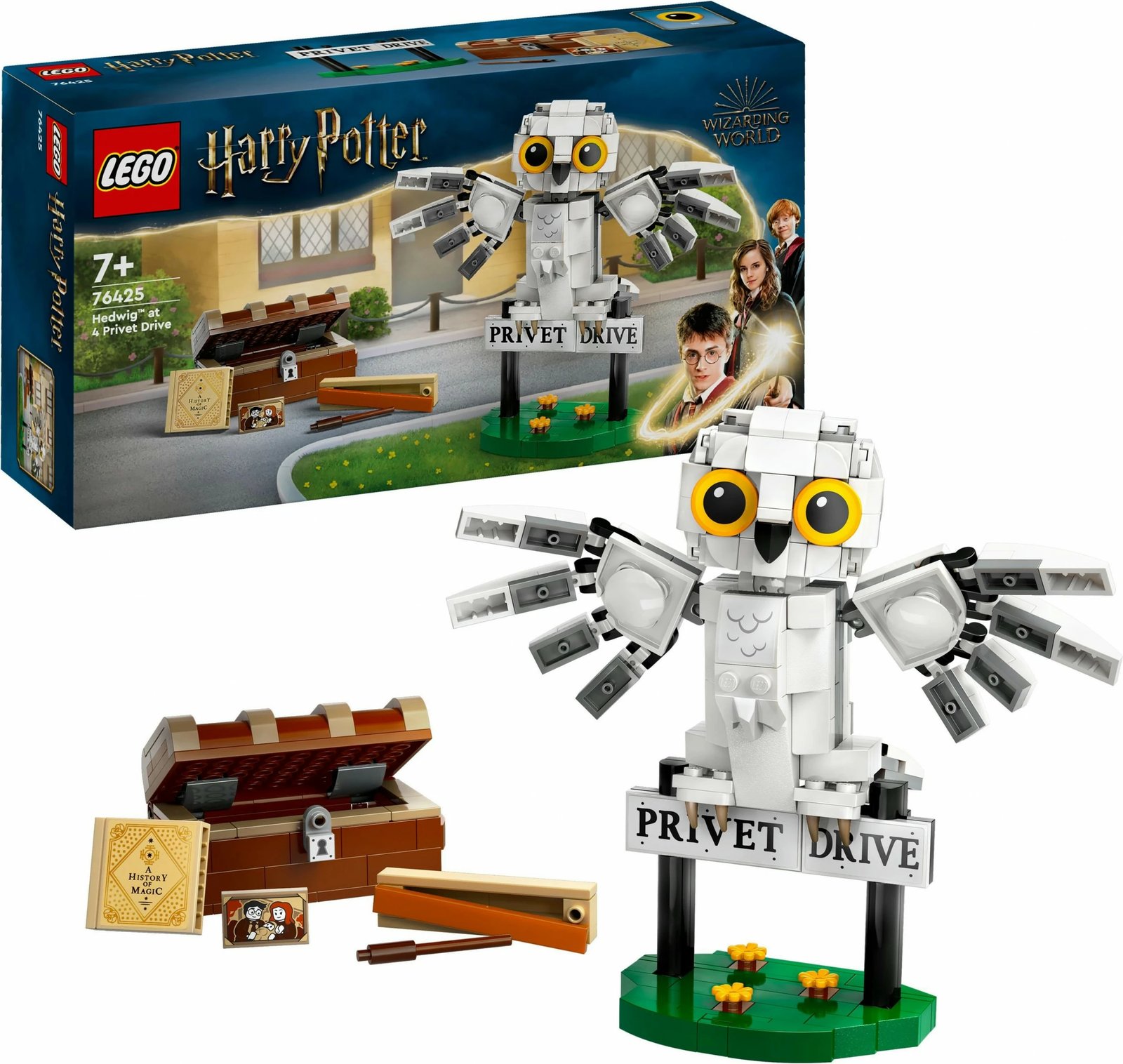 Set ndërtimi LEGO Harry Potter Hedwig 76425, 337 pjesë, multikolor