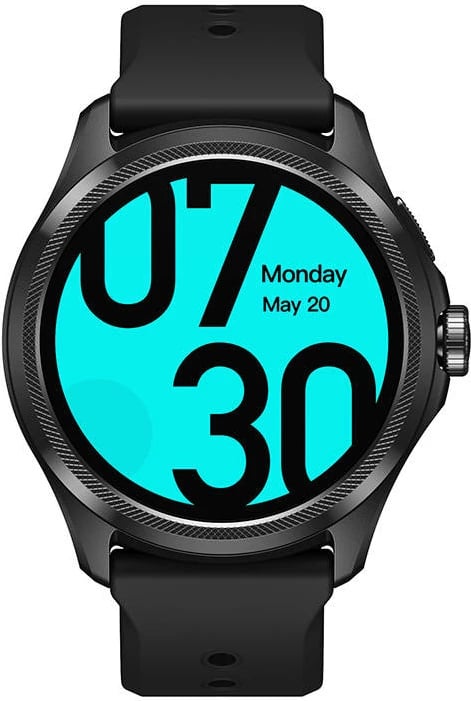 Smartwatch Mobvoi TicWatch Pro 5 GPS Elite Edition, 1.43", 32GB, 2GB RAM, i zi, set me rrip silikoni dhe rrip eco-leather