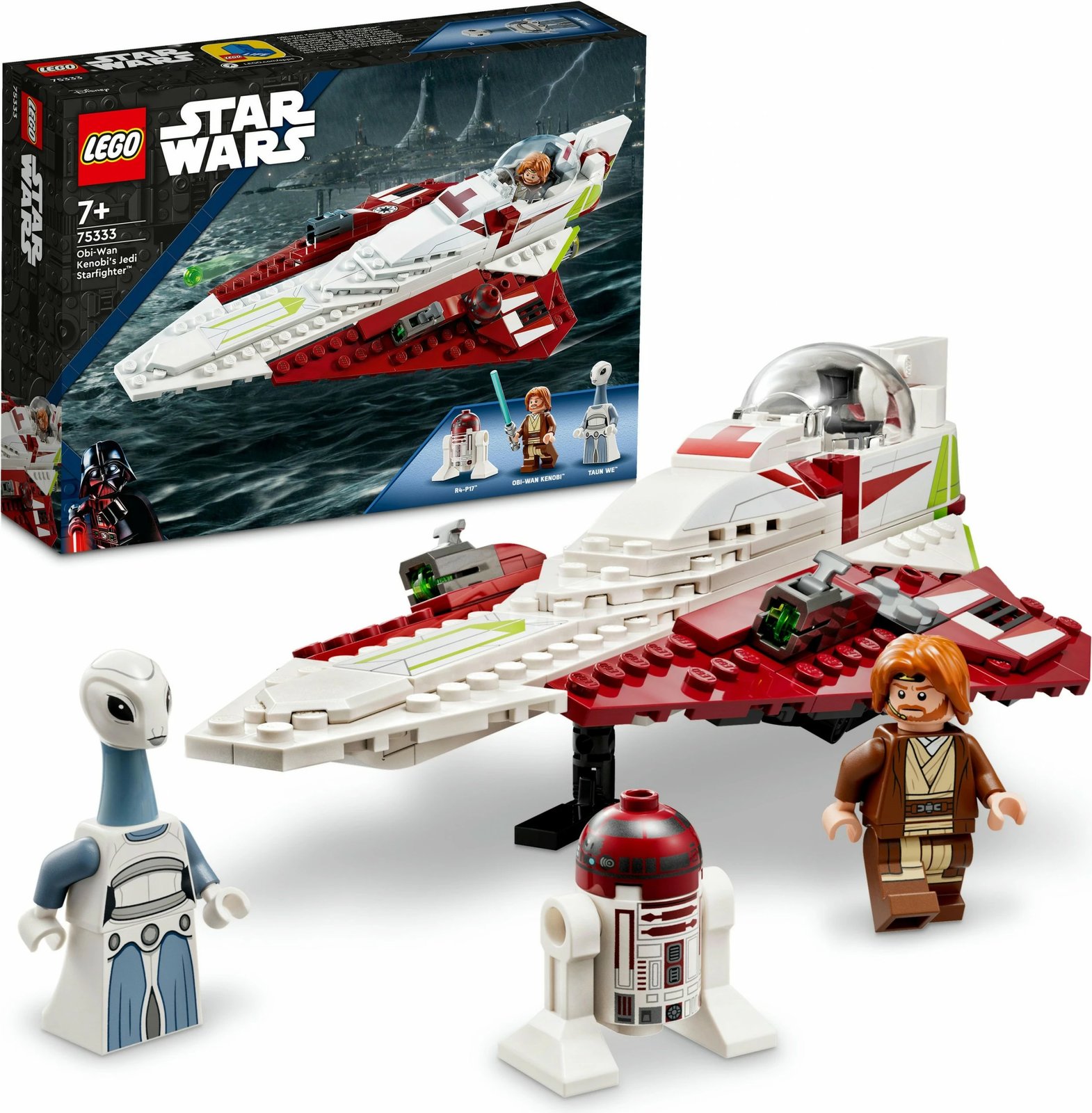Set ndërtimi LEGO Star Wars Obi-Wan Kenobi Jedi Starfighter 282 pjesë shumëngjyrëshe