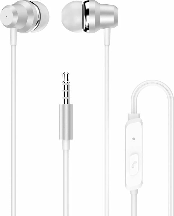 Kufje in-ear Dudao X10 Pro, me mikrofon, mini jack 3.5 mm, të bardha