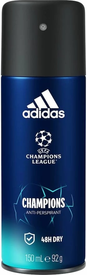 Spray antiperspirant për meshkuj Adidas UEFA Champions League Champions Edition, 150ml