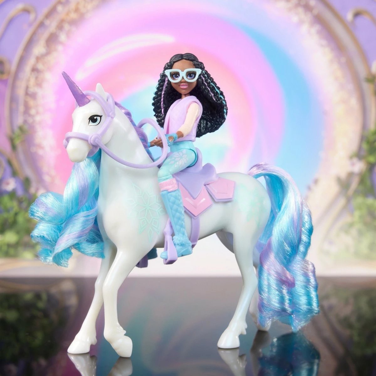 Set figurina Unicorn Academy Spin Master 6071175, Ava dhe Leaf, 11 cm + 13 cm, për vajza