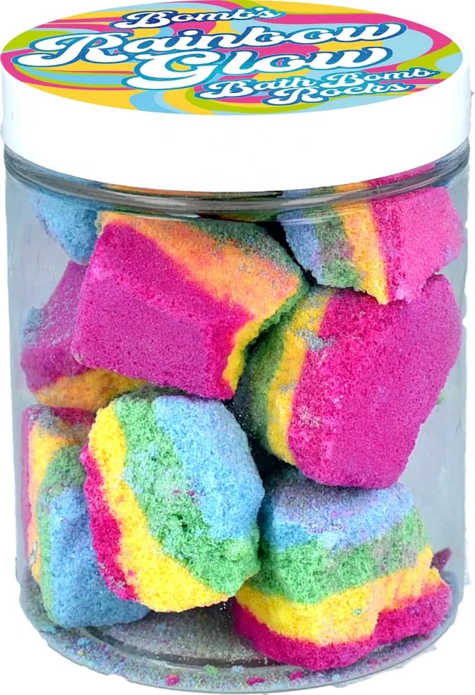 Bombë për banjë Bomb Cosmetics Rainbow Glow Bath Rocks 250g Rainbow