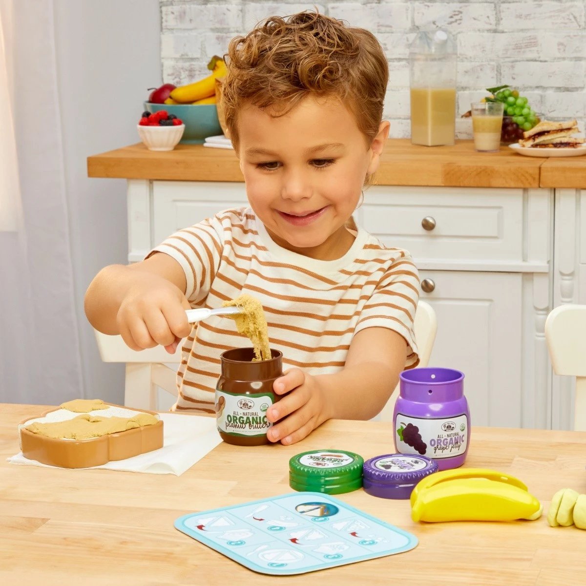 Set lodrash Little Tikes Creative Chefs Sandwiches, gjalpë kikiriku dhe reçel, shumëngjyrësh Set lodrash Little Tikes Creative Chefs Sandwiches, gjalpë kikiriku dhe reçel, shumëngjyrësh