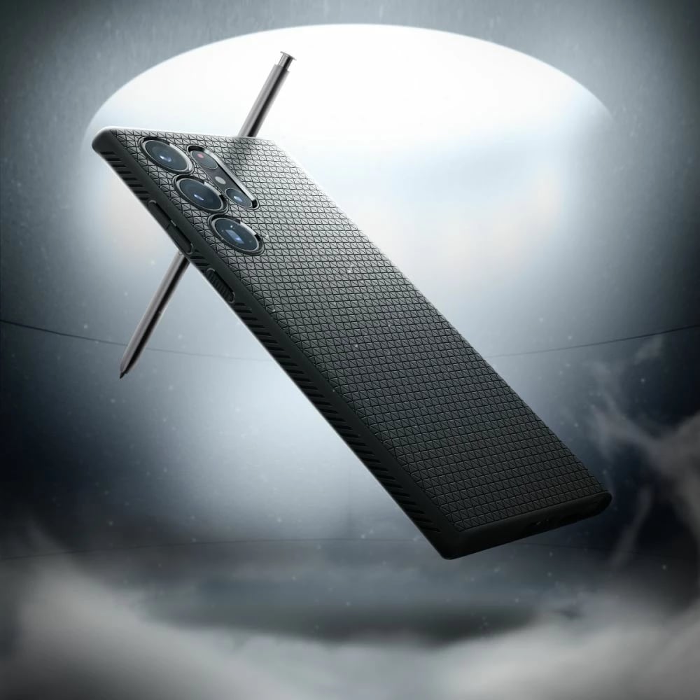 Mbështjellës Spigen Liquid Air për Samsung Galaxy S23 Ultra, Mat i zi