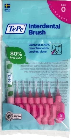 Brushë interdentale TePe Original 0.4mm rozë 8 copë