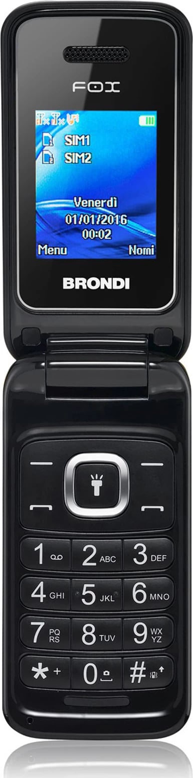 Celular Brondi Fox Nero DS, dual SIM, kamerë 1.3MP, i zi