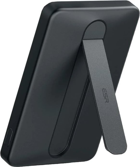 Powerbank ESR Qi2 MagSlim 5000 mAh me mbajtëse, e zezë