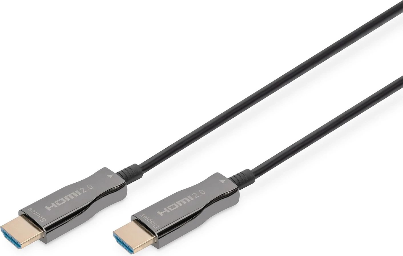 Kabëll HDMI Digitus AOC Hybrid Fiber Optic, UHD 4K, 20 m, Zi