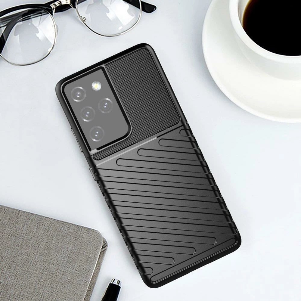 Mbështjellës Hurtel Thunder Case për Samsung Galaxy S22 Ultra, i kaltër