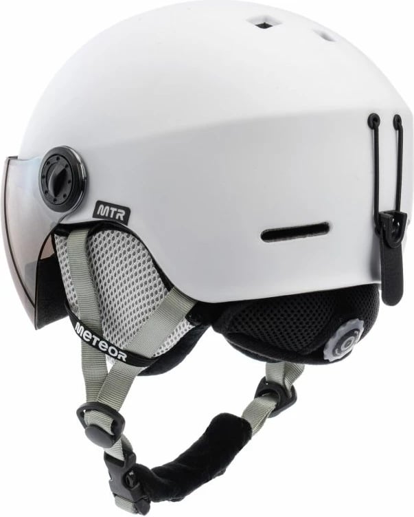 Helmetë skijimi Meteor, unisex, të bardhë