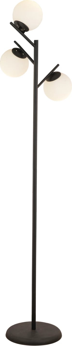 Llambë dyshemeje me 3 drita, FH7433.01, metal i zi, llamba të bardha, 30x175 cm