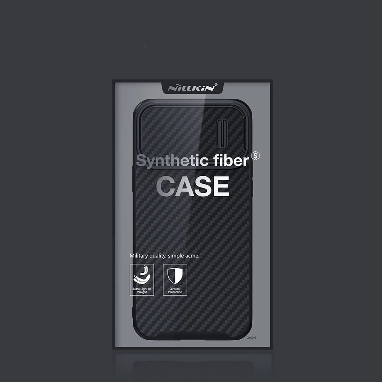 Mbështjellës Nillkin Synthetic Fiber S Case për iPhone 14 Pro Max me kapak kamere, e zezë