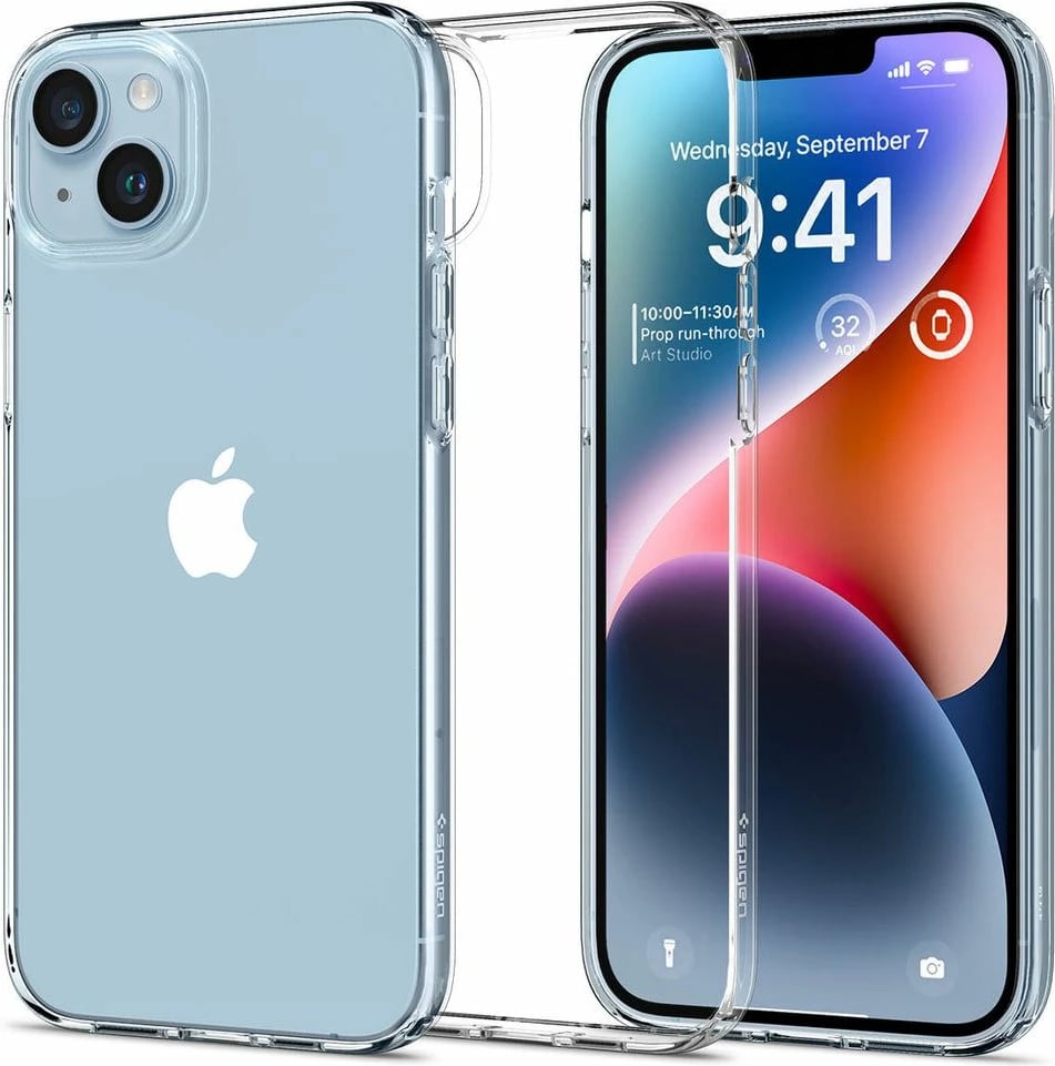 Mbështjellës Spigen Liquid Crystal për iPhone 14, Transparent