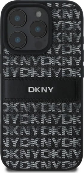 Mbështjellës DKNY Texture Pattern Tonal Stripe për iPhone 16 Pro, i zi