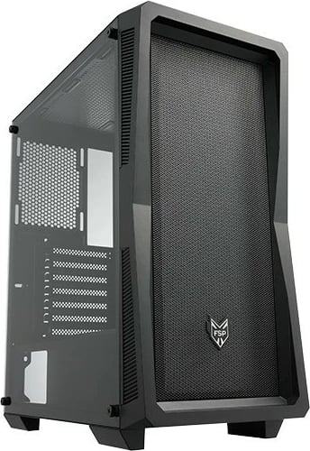 Kasë FSP CMT212A, mid tower, xham i temperuar, 4x120mm ventilatorë, e zezë