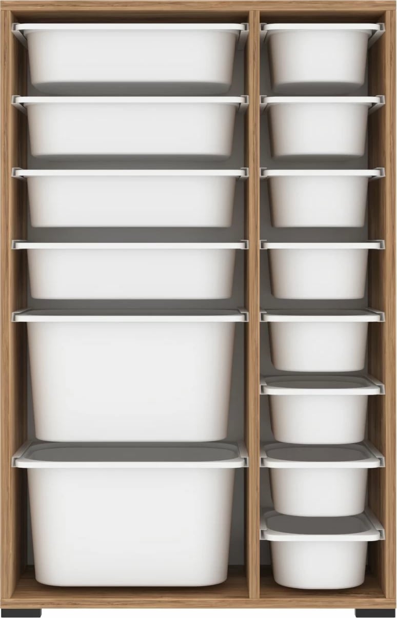 Dollap multifunksional Hanah Home, Rine 2D4K8U, ngjyrë arre dhe e bardhë