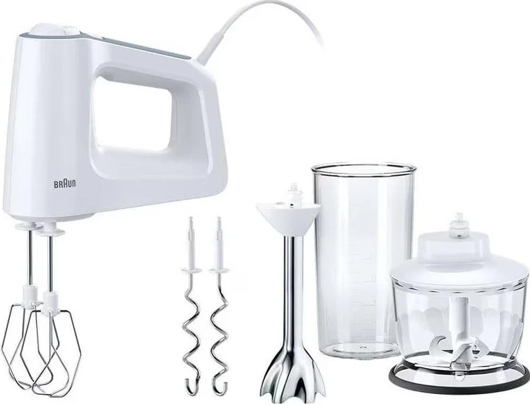 Mikser Braun MultiMix 3 HM 3137WH, 500W, i bardhë