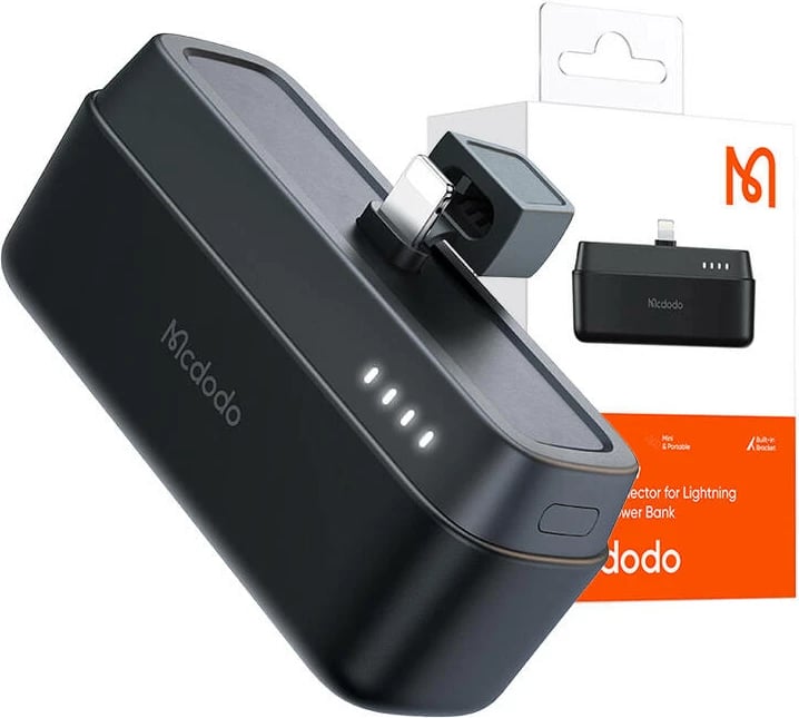 Powerbank Mcdodo MC-6281, 5000mAh, 20W, Lightning, e zezë