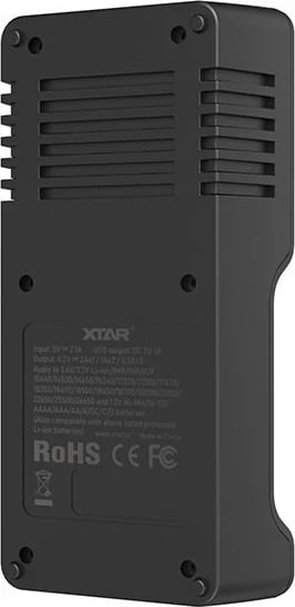 Mbushës baterish XTAR VC2SL, për Li-ion / Ni-MH / Ni-CD 18650, i zi