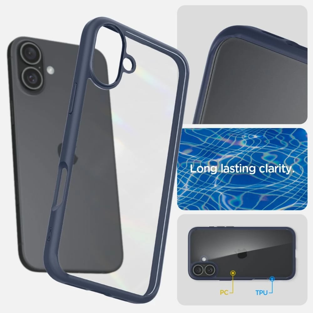 Mbështjellës Spigen Ultra Hybrid MagSafe për iPhone 16, Blu