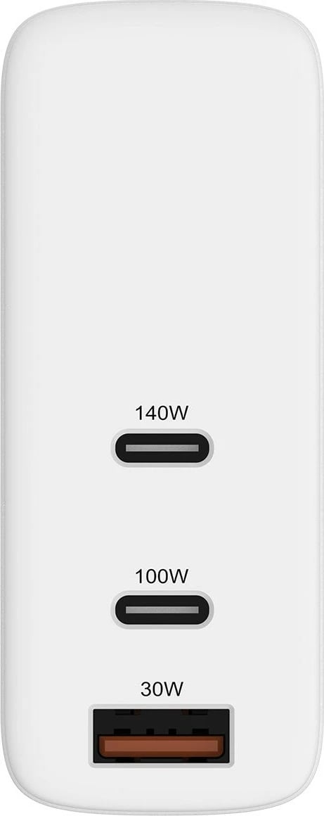 Karikues universal Targus HyperJuice 140W GaN, 2x USB-C, i bardhë
