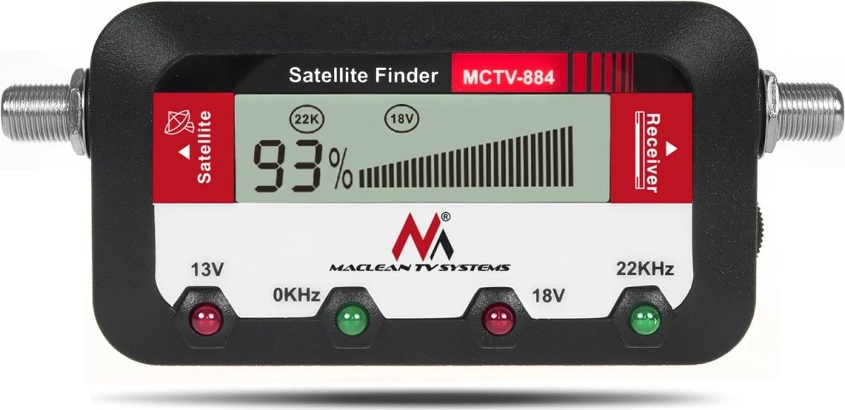 Matës satelitor Maclean MCTV-884, digjital, i zi