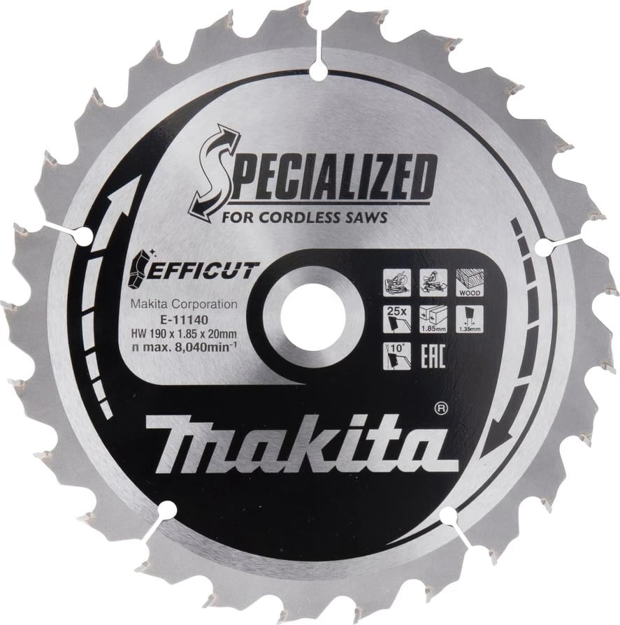 Disk prerës Makita E-11140 për sharrë rrethore, 190 mm, 1 copë