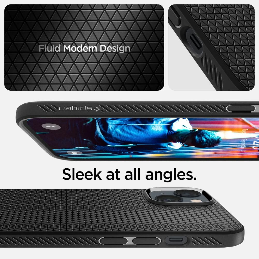 Mbështjellës Spigen Liquid Air për iPhone 14, Matte Black