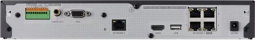 Regjistrues rrjeti Hanwha Wisenet XRN-420S, 4 kanale, PoE, 0TB, i zi
