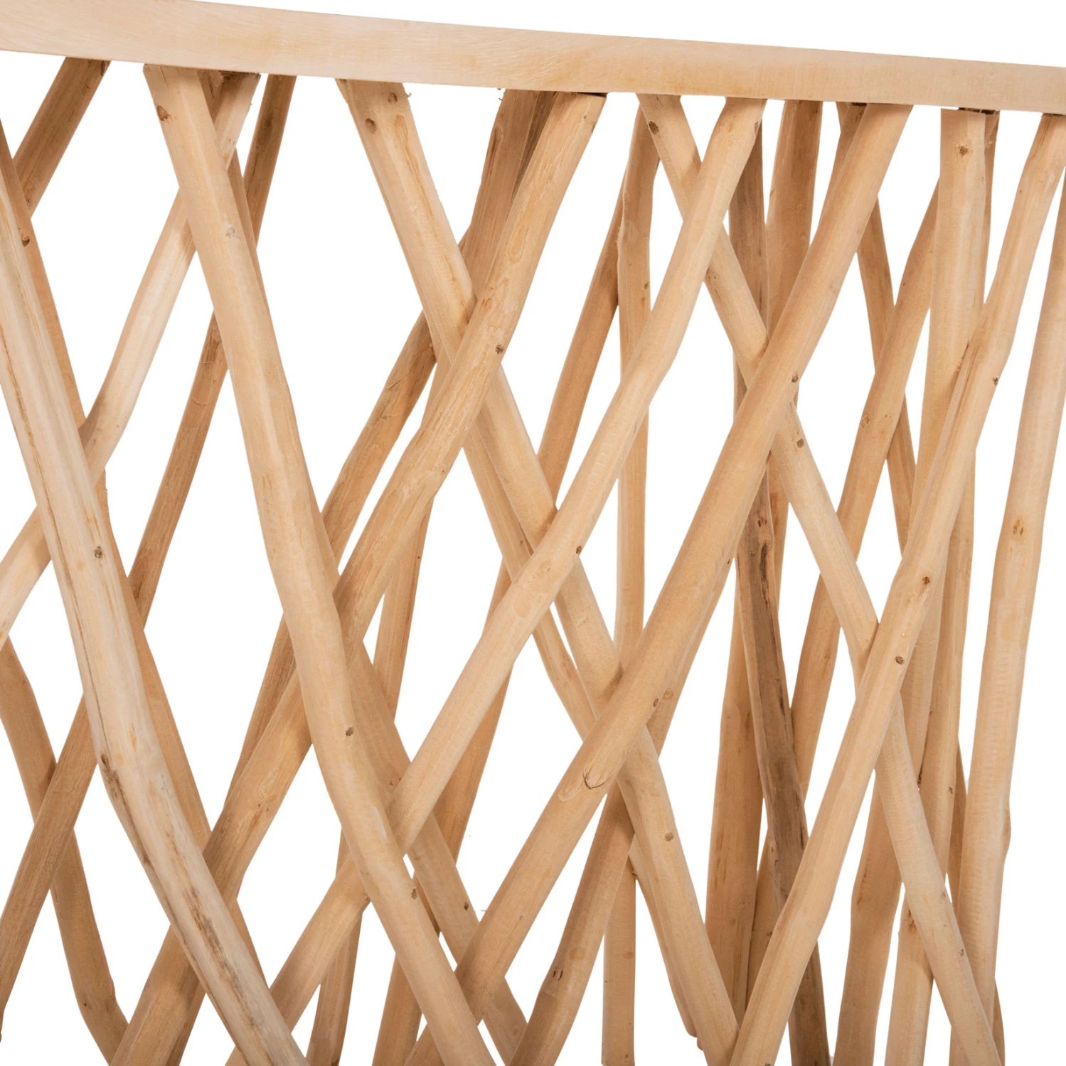 Konsolë stil rustik, degë TEAK, sipërfaqe tavoline 3cm, 121x36x75H cm, FH9805