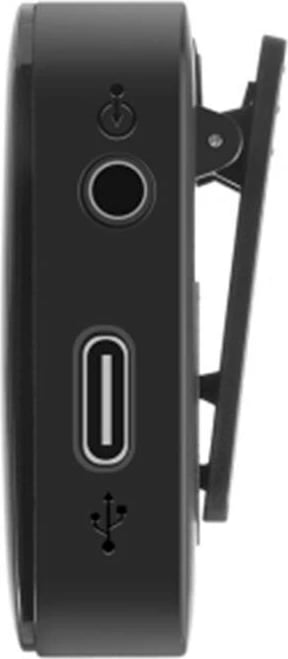 Mikrofon lavalier wireless Puluz PU648B, USB-C, i zi, set prej 2 copë