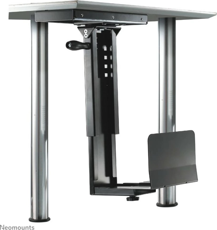 Mbajtës për kasë Newstar CPU-D250BLACK, montim në tavolinë, çelik, 30 kg, i zi