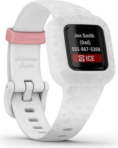 Smartband Garmin vivofit jr. 3, Disney Princess, për fëmijë, Bardhë