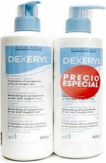 Krem emolient DUCRAY Dexeryl për lëkurë të thatë 2x500g