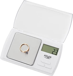 Peshore precize, Adler AD 3161, saktësi 0.1 g, kapacitet 500 g, LCD, me tarrë, me bateri në set