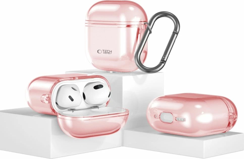 Mbështjellës Tech-Protect FlexAir për AirPods 4, Rozë