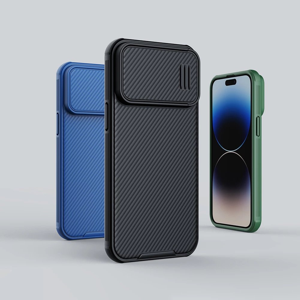 Mbështjellës Nillkin CamShield S Case për iPhone 14 Pro Max, me kapak kamere, vjollcë