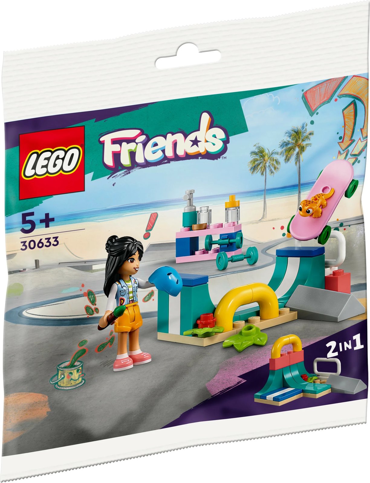 Set ndërtimi LEGO Friends Bags Skate Ramp 30633, 46 pjesë, shumëngjyrësh