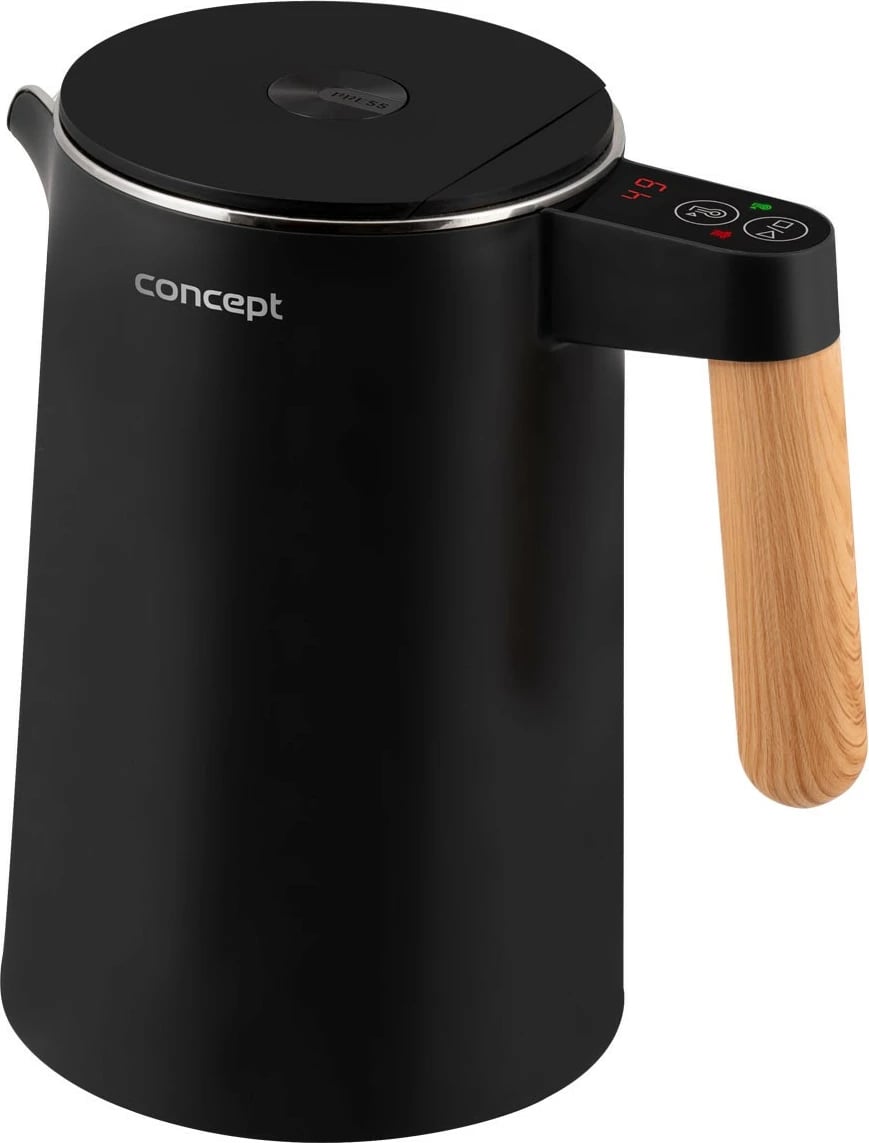 Ibrik elektrik Concept RK3301, 1.5L, rregullim temperature, Cool Touch, i zi