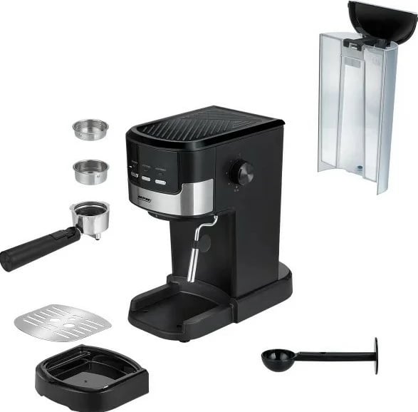 Makine kafeje me presion MPM MKW-13M, 1.2L, 15 bar, e zezë/argjendtë