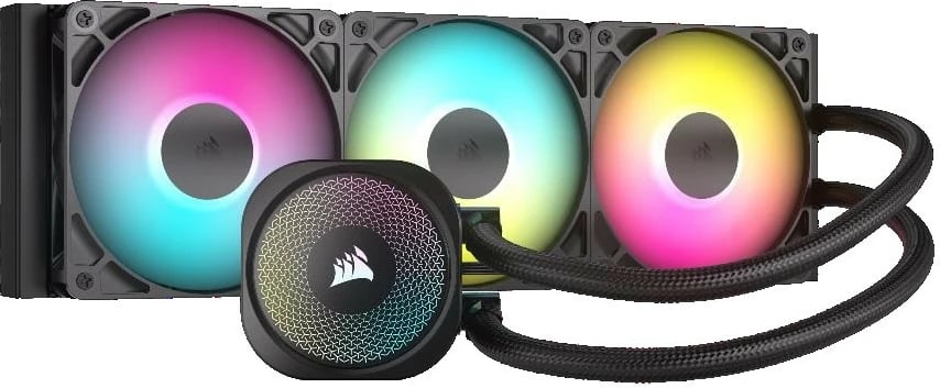 Ftohës CPU me ujë, Corsair NAUTILUS RS 360 ARGB CW-9060093-WW, radiator 360 mm, 3x120mm PWM 4-pin, kompatibil LGA1700/LGA1851/AM4/AM5