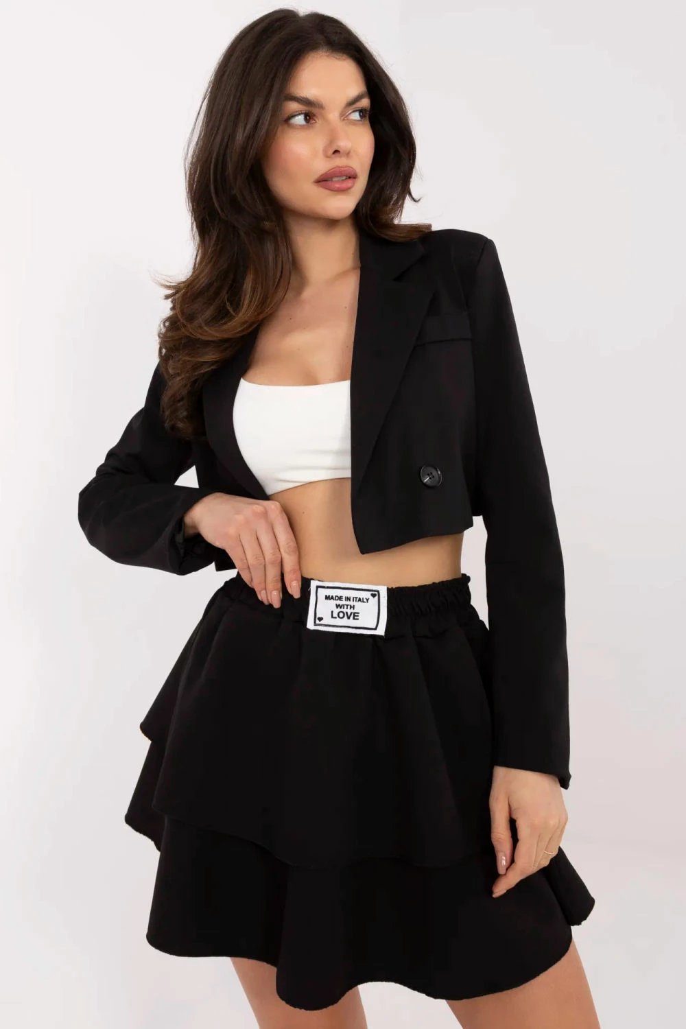Fustan i shkurtër Italy Moda 209209, i zi